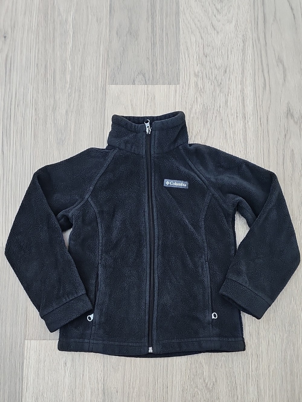 Columbia Black Full-Zip Fleece Girls Jacket XS